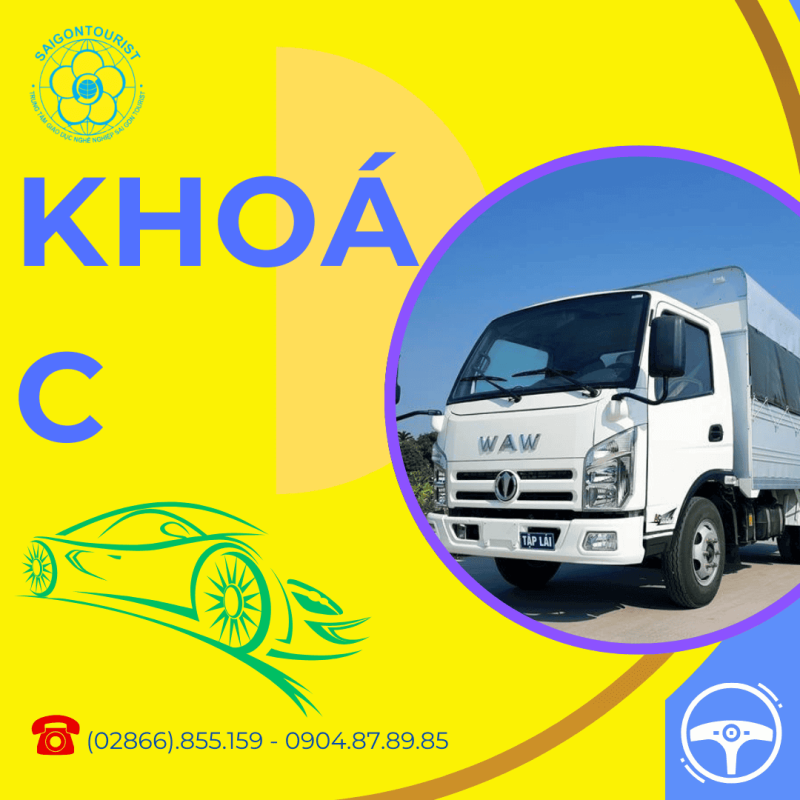học bằng lái xe hạng C - xe tải - trung tâm dạy nghề lái xe saigontourist